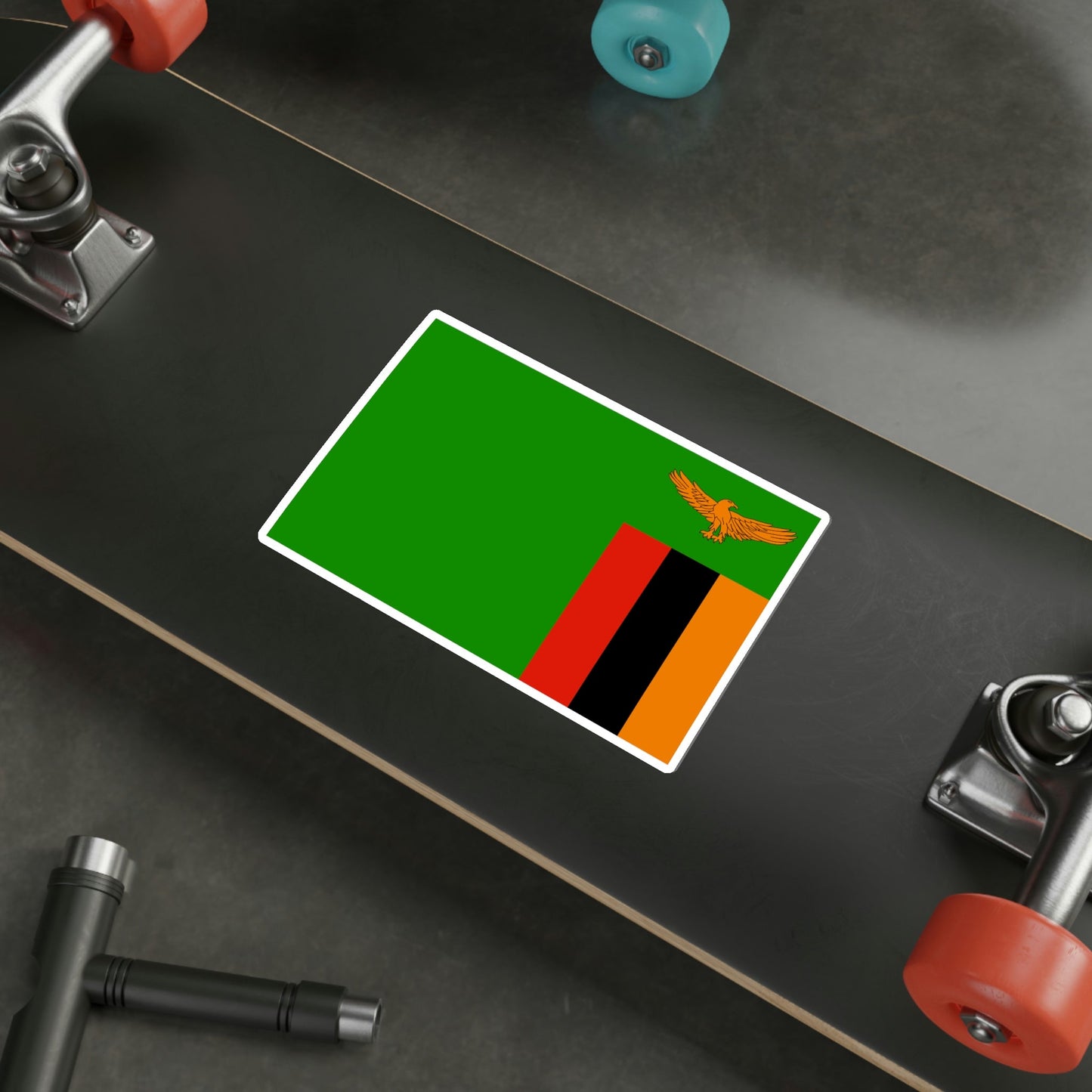 Flag of Zambia STICKER Vinyl Die-Cut Decal-The Sticker Space