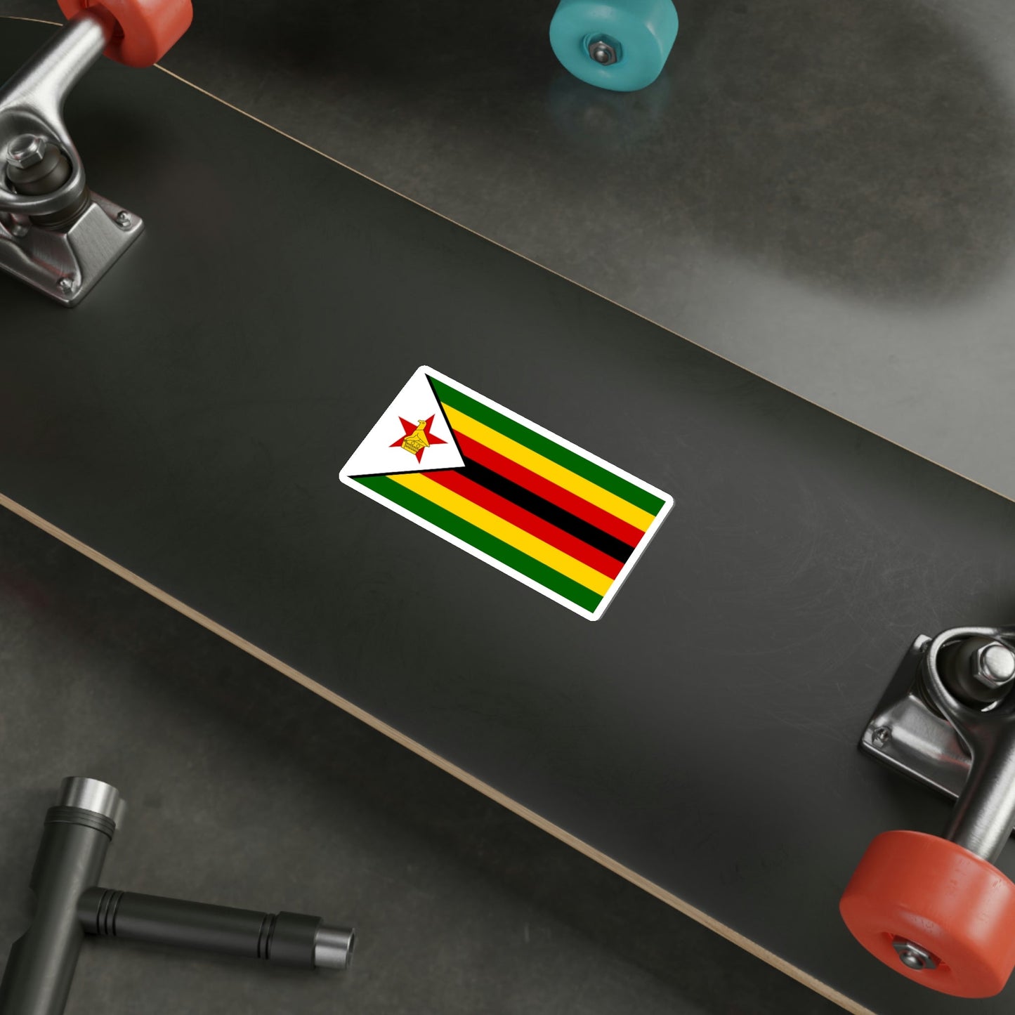 Flag of Zimbabwe STICKER Vinyl Die-Cut Decal-The Sticker Space