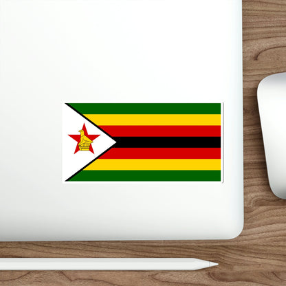 Flag of Zimbabwe STICKER Vinyl Die-Cut Decal-The Sticker Space