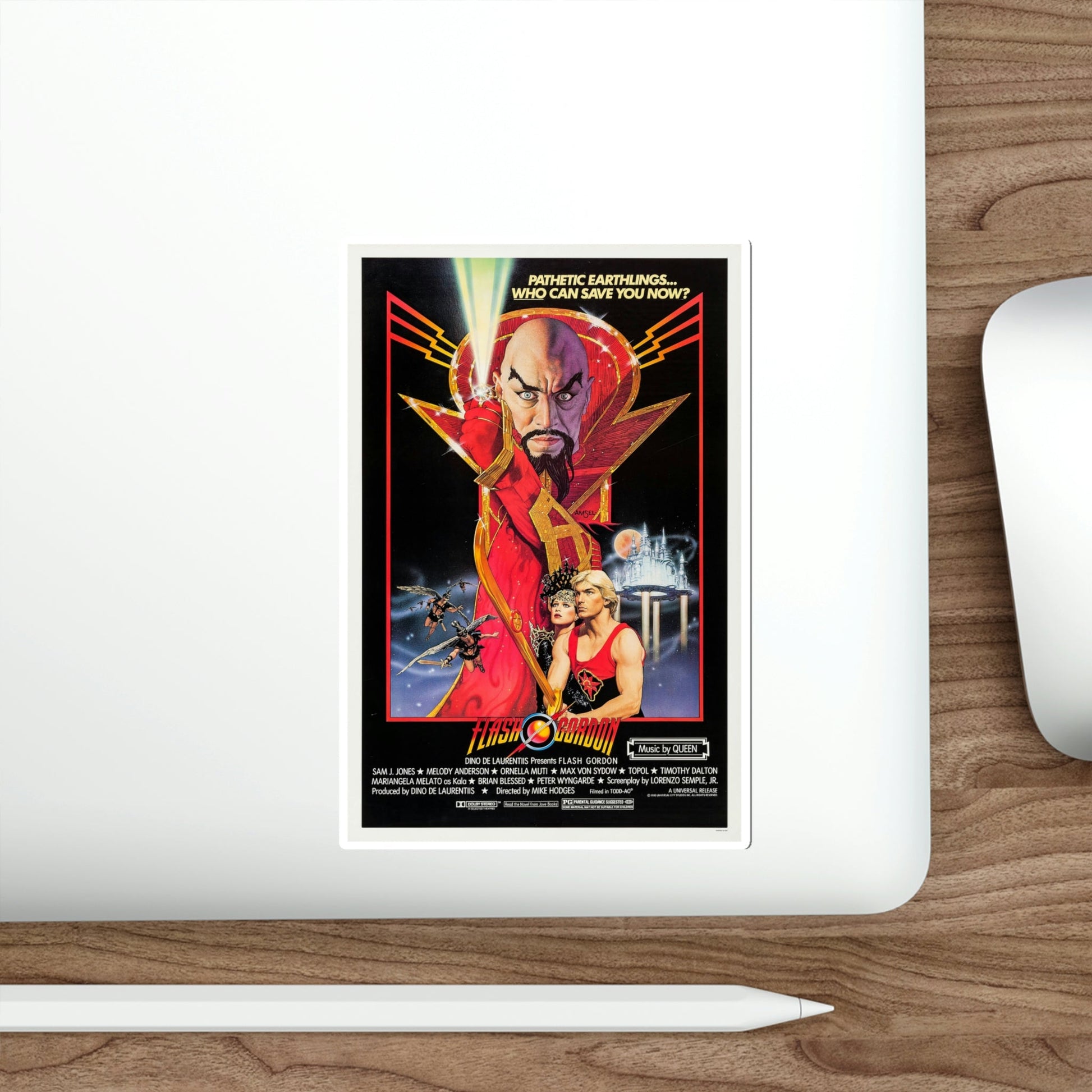 Flash Gordon 1980 Movie Poster STICKER Vinyl Die-Cut Decal-The Sticker Space