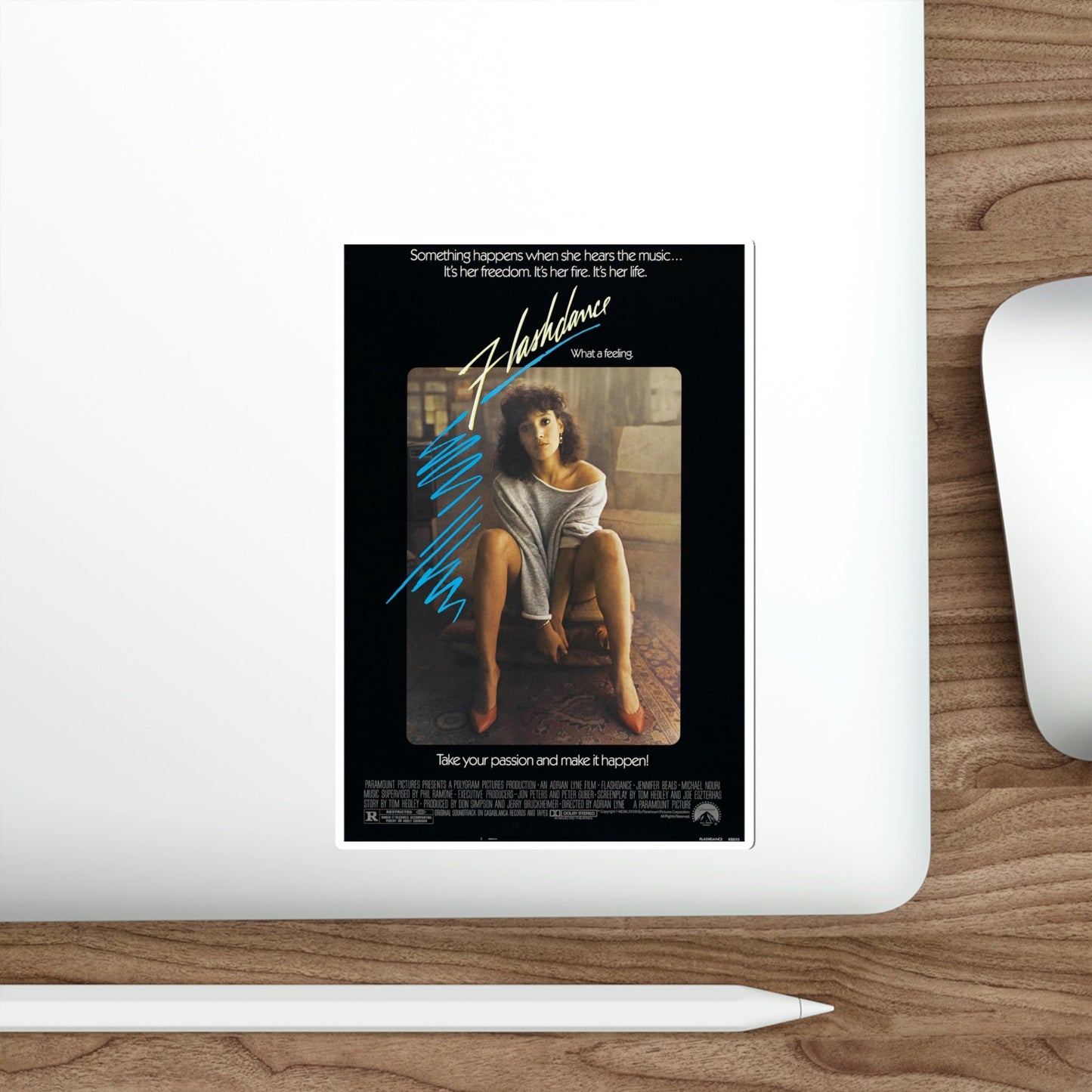 Flashdance 1983 Movie Poster STICKER Vinyl Die-Cut Decal-The Sticker Space