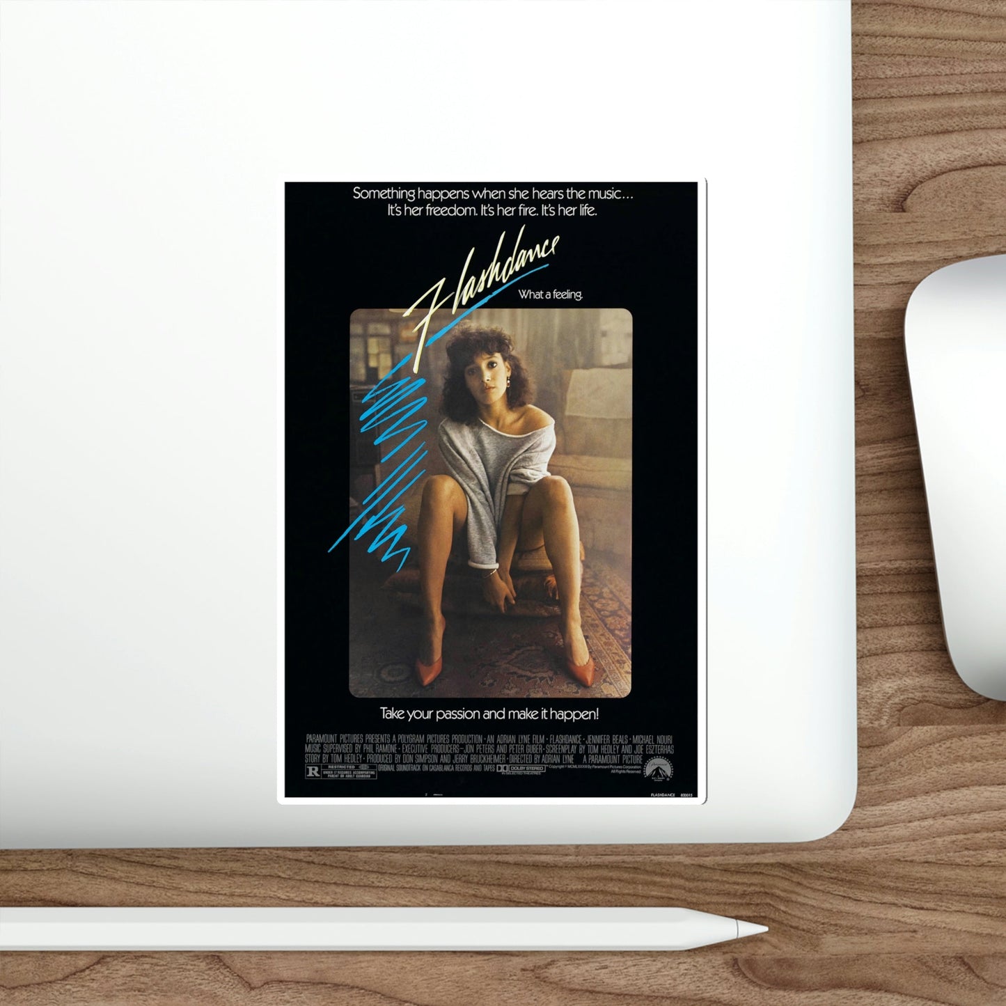 Flashdance 1983 Movie Poster STICKER Vinyl Die-Cut Decal-The Sticker Space