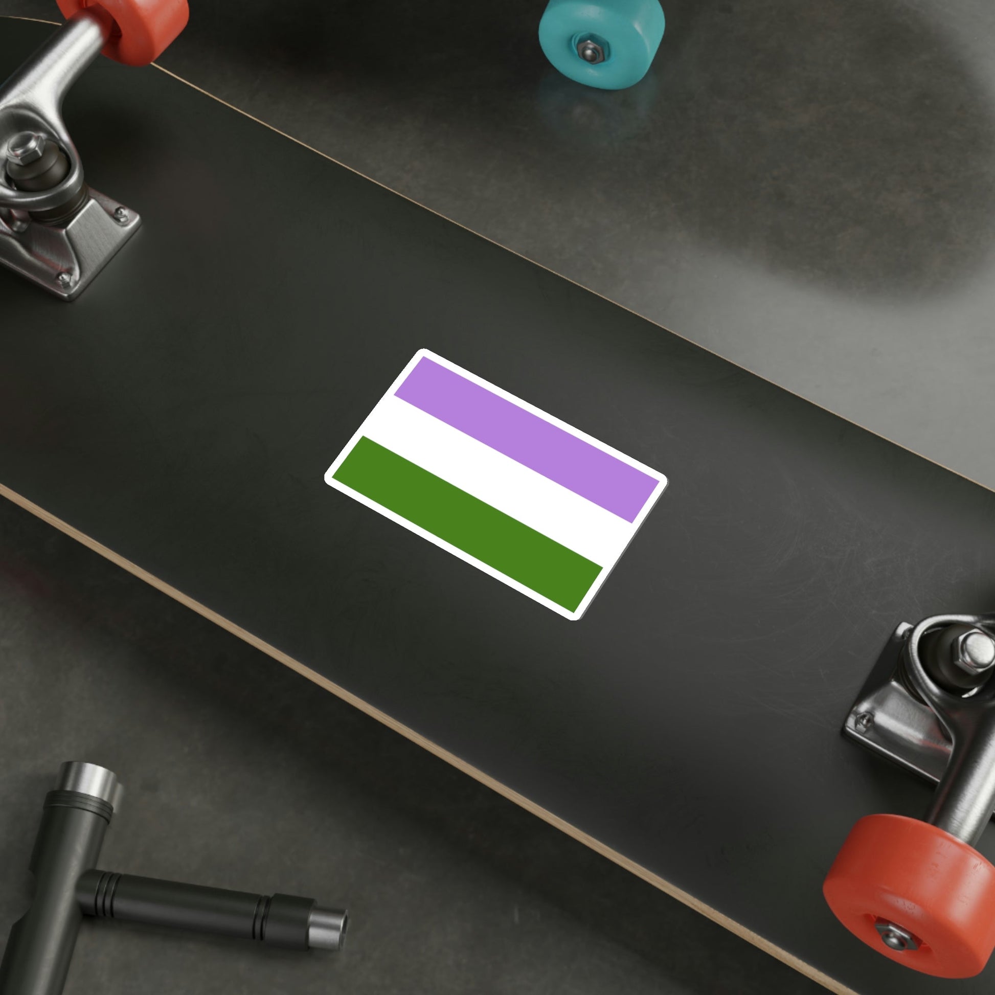 Genderqueer Pride Flag STICKER Vinyl Die-Cut Decal-The Sticker Space