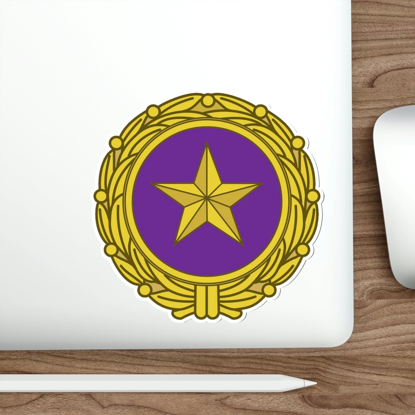 Gold Star Lapel (U.S. Army) STICKER Vinyl Die-Cut Decal-The Sticker Space