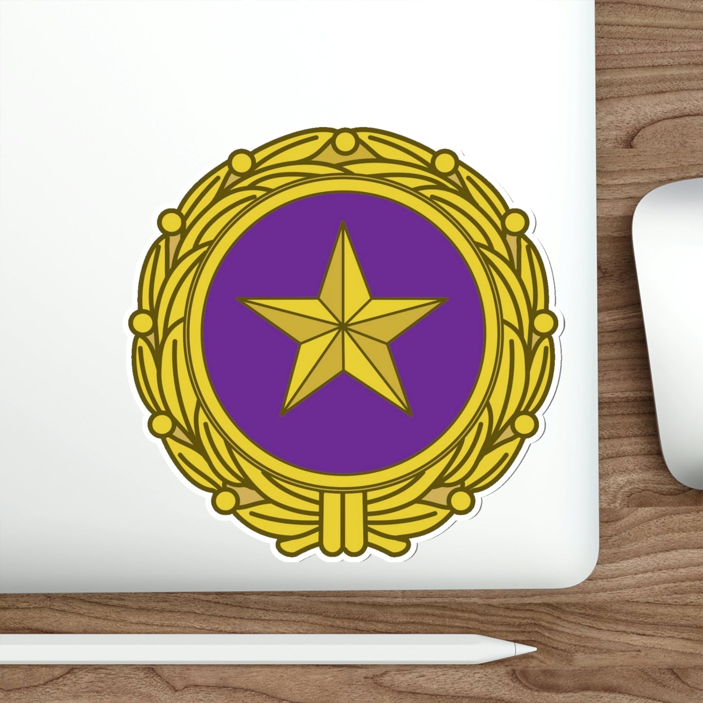 Gold Star Lapel (U.S. Army) STICKER Vinyl Die-Cut Decal-The Sticker Space