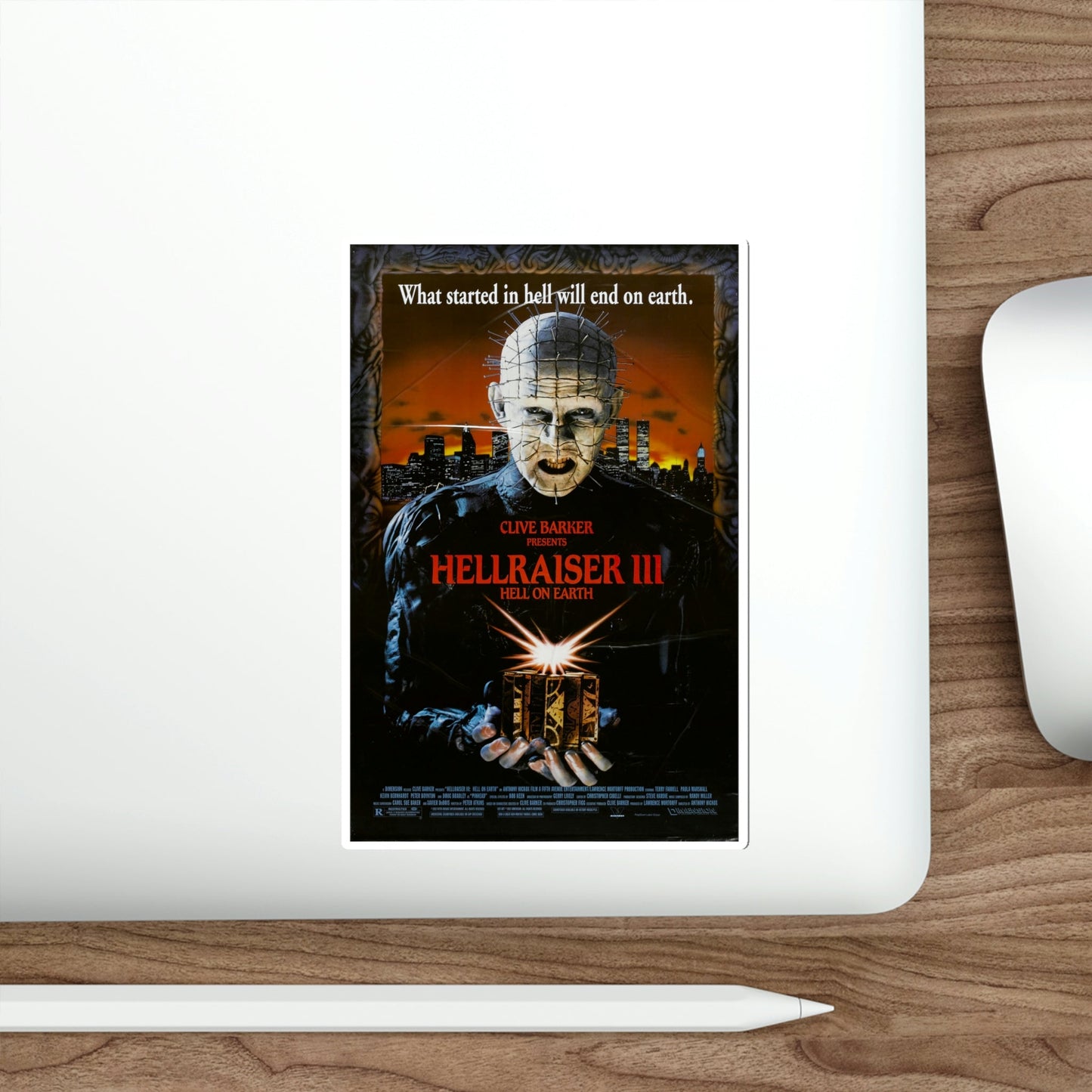 Hellraiser III Hell on Earth 1992 Movie Poster STICKER Vinyl Die-Cut Decal-The Sticker Space