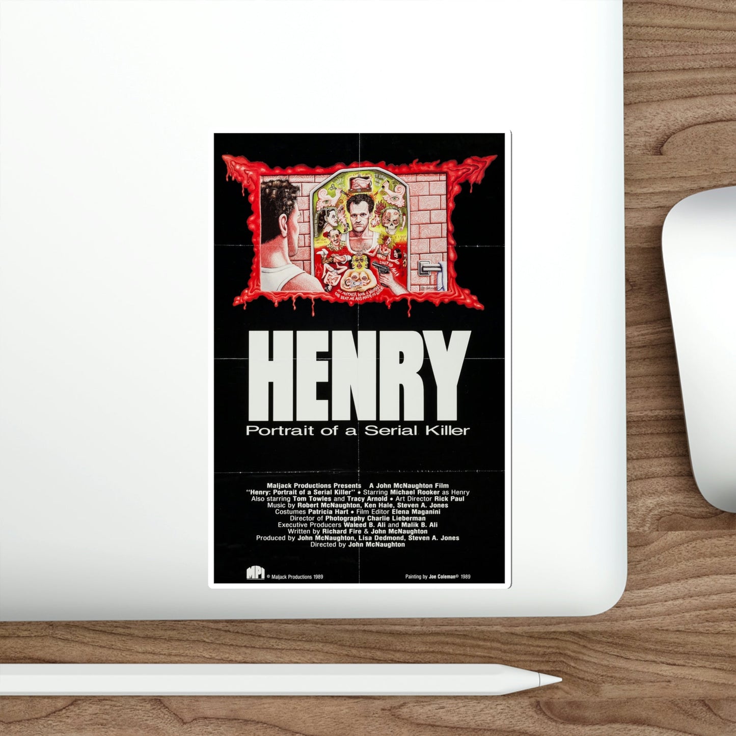 Henry Portrait of a Serial Killer 1986 Movie Poster STICKER Vinyl Die-Cut Decal-The Sticker Space