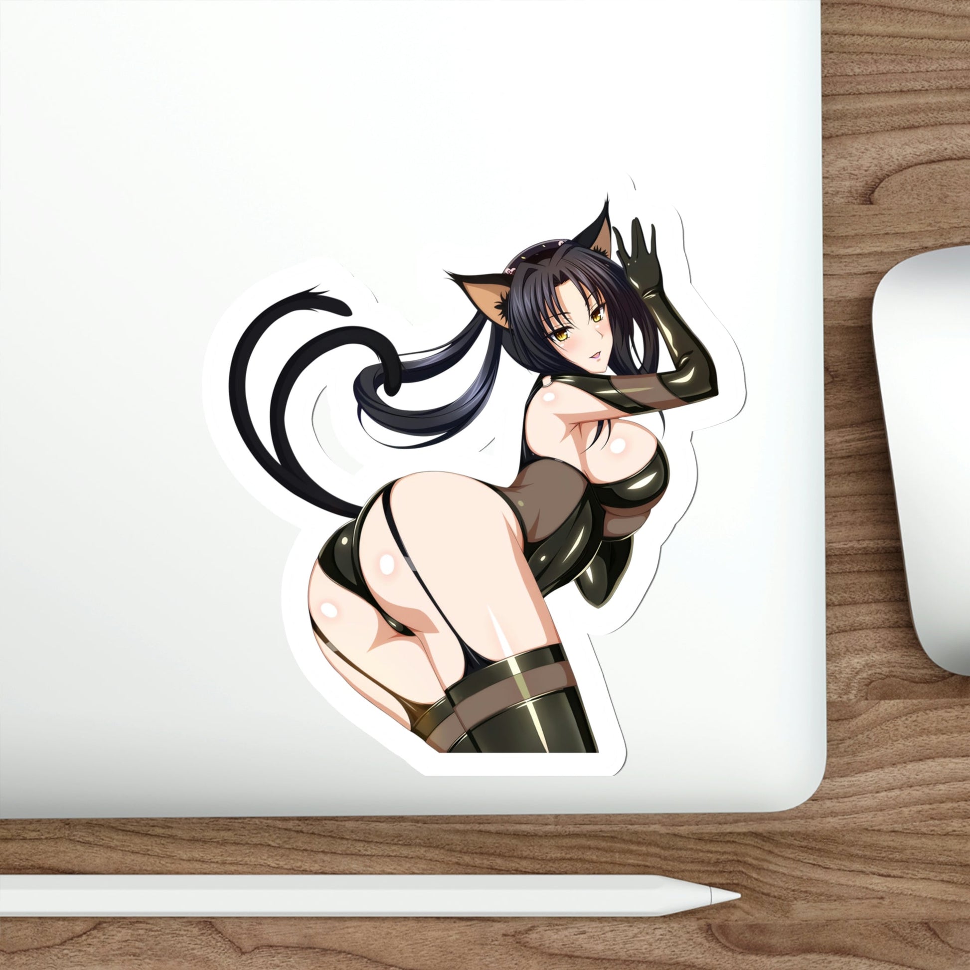 Anime Cat Girl Sticker, nsfw sticker, waterproof anime girl sticker, ecchi  sticker, neko, neko girl
