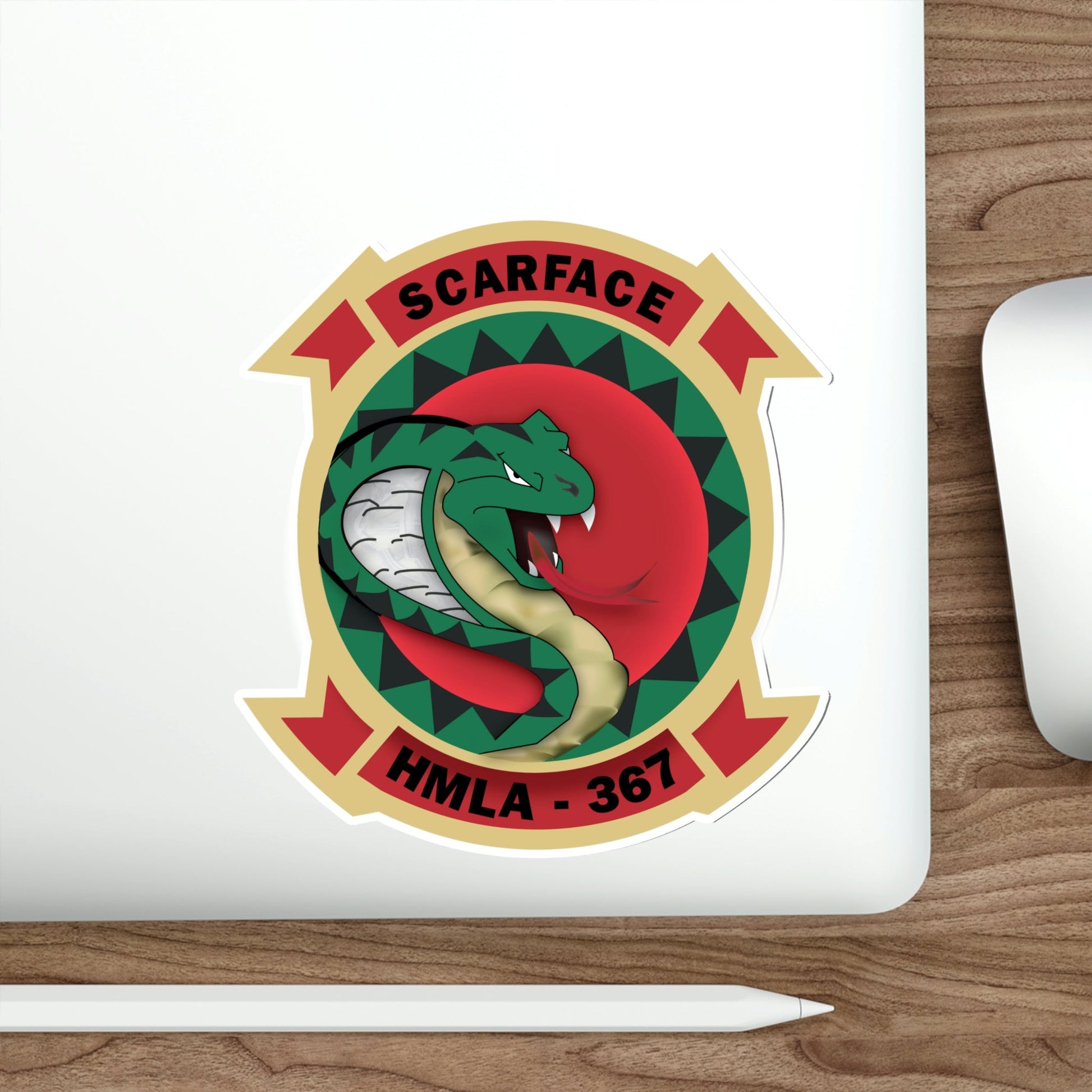 HMLA 367 Scarface (USMC) STICKER Vinyl Die-Cut Decal-The Sticker Space