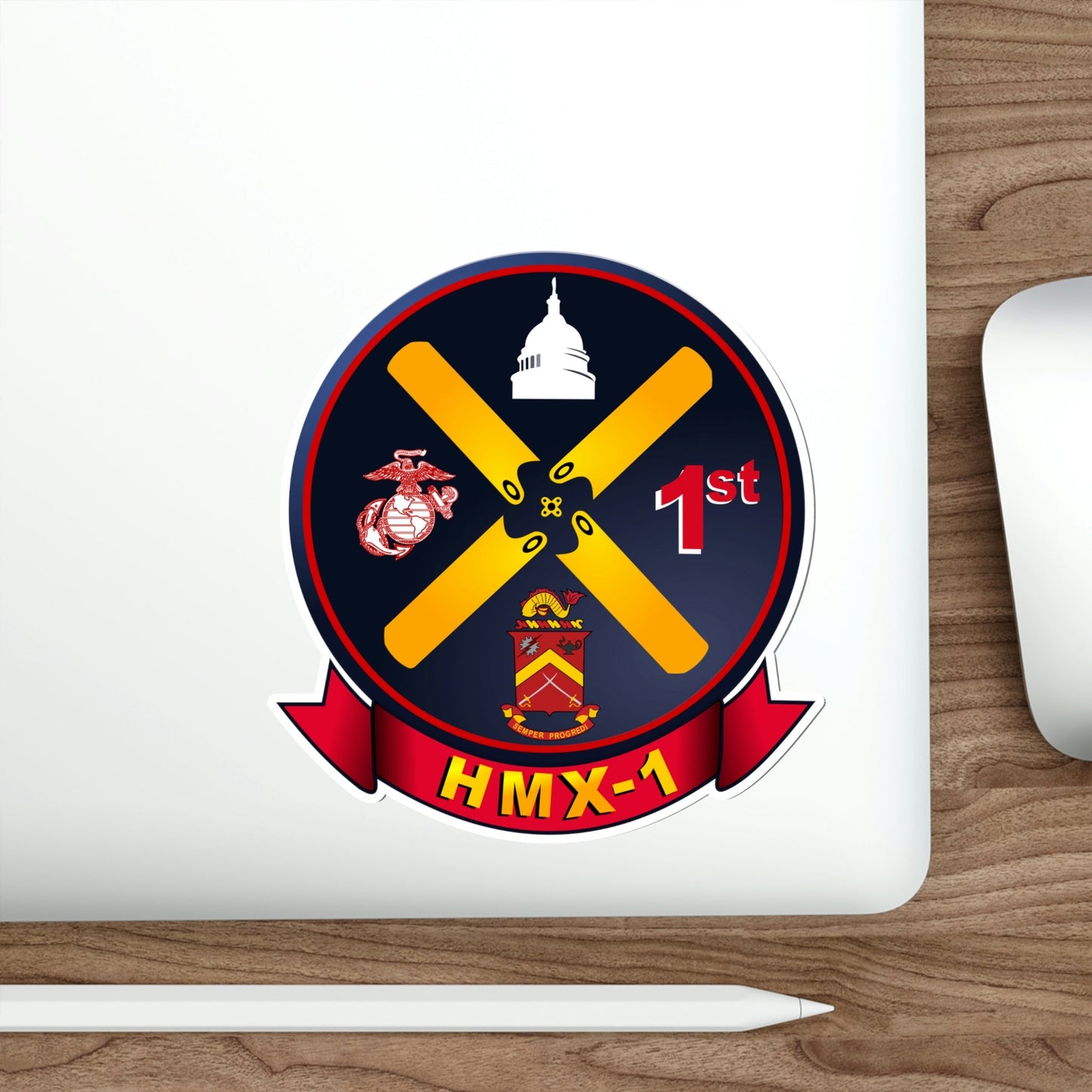 HMX 1 (USMC) STICKER Vinyl Die-Cut Decal-The Sticker Space