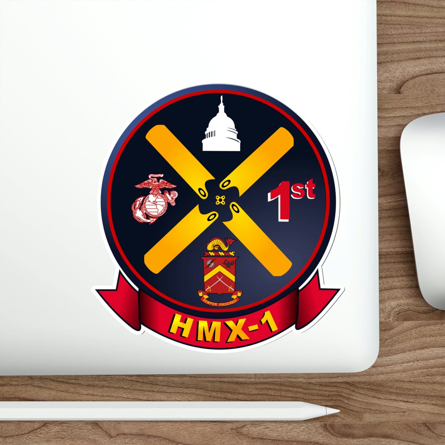 HMX 1 (USMC) STICKER Vinyl Die-Cut Decal-The Sticker Space