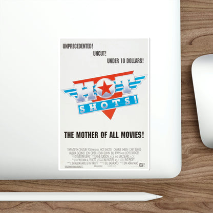 Hot Shots 1991 Movie Poster STICKER Vinyl Die-Cut Decal-The Sticker Space