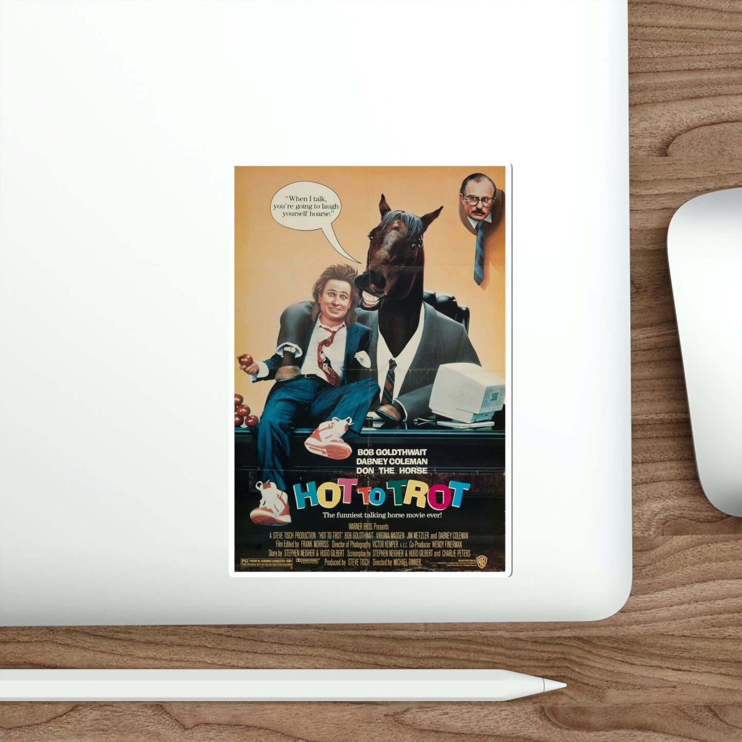 Hot to Trot 1988 Movie Poster STICKER Vinyl Die-Cut Decal-The Sticker Space