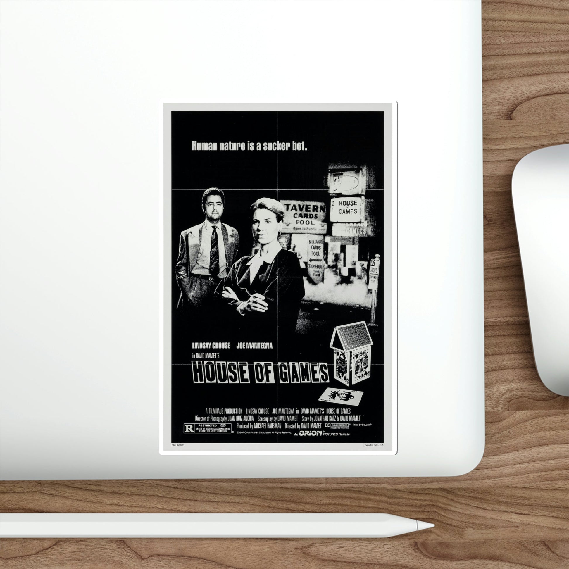 House of Games 1987 Movie Poster STICKER Vinyl Die-Cut Decal-The Sticker Space