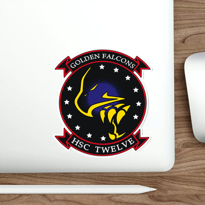 HSC 12 Golden Falcons (U.S. Navy) STICKER Vinyl Die-Cut Decal-The Sticker Space