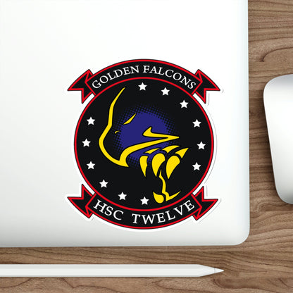 HSC 12 Golden Falcons (U.S. Navy) STICKER Vinyl Die-Cut Decal-The Sticker Space