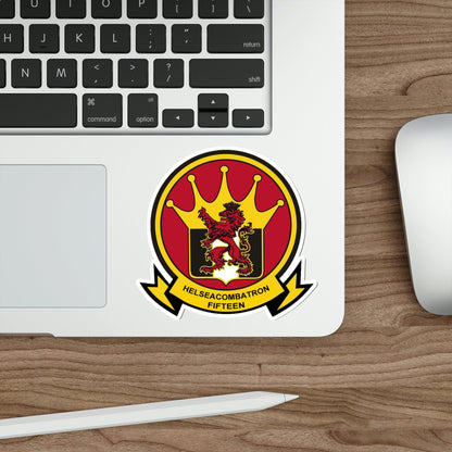 HSC 15 Helicopter Sea Combat Squadron 15 ‘Red Lions’ (U.S. Navy) STICKER Vinyl Die-Cut Decal-The Sticker Space