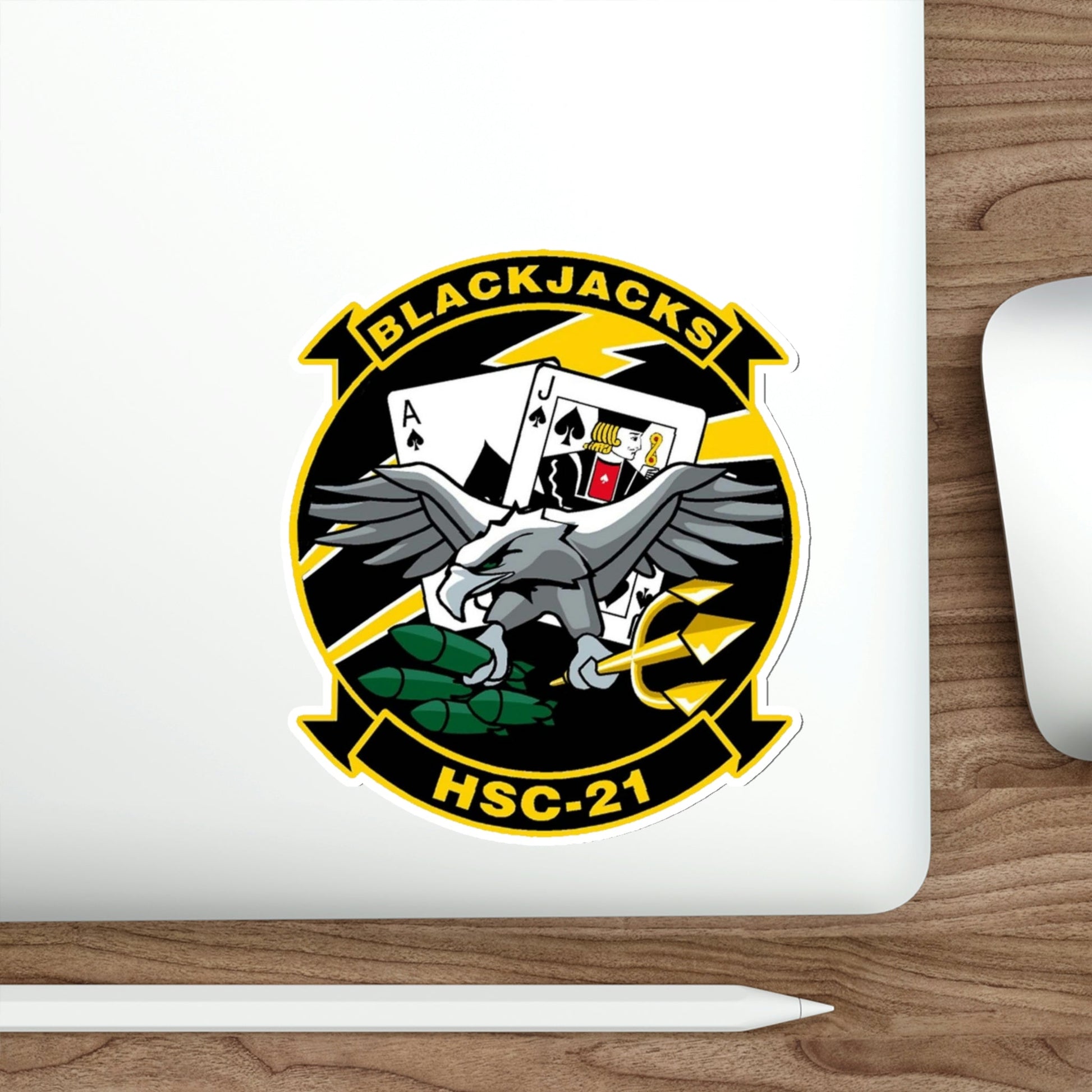 HSC 21 Helicopter Sea Combat Squadron 21 ‘Blackjacks’ (U.S. Navy) STICKER Vinyl Die-Cut Decal-The Sticker Space