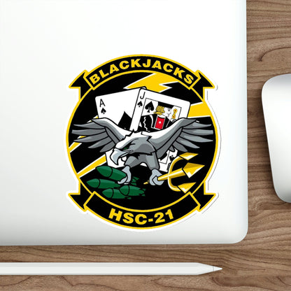 HSC 21 Helicopter Sea Combat Squadron 21 ‘Blackjacks’ (U.S. Navy) STICKER Vinyl Die-Cut Decal-The Sticker Space