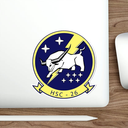 HSC 26 Helicopter Sea Combat Squadron 26 ‘Chargers’ (U.S. Navy) STICKER Vinyl Die-Cut Decal-The Sticker Space