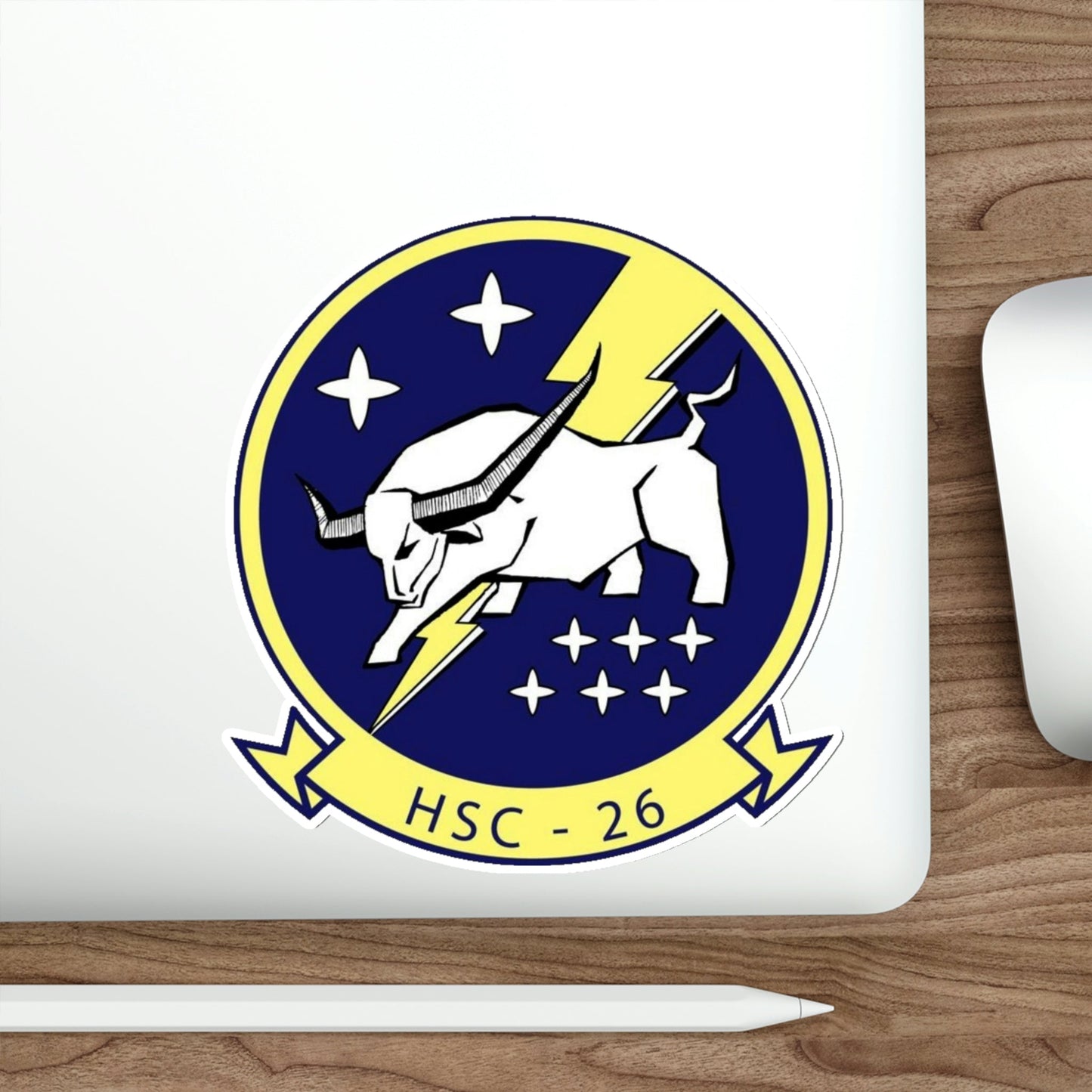 HSC 26 Helicopter Sea Combat Squadron 26 ‘Chargers’ (U.S. Navy) STICKER Vinyl Die-Cut Decal-The Sticker Space