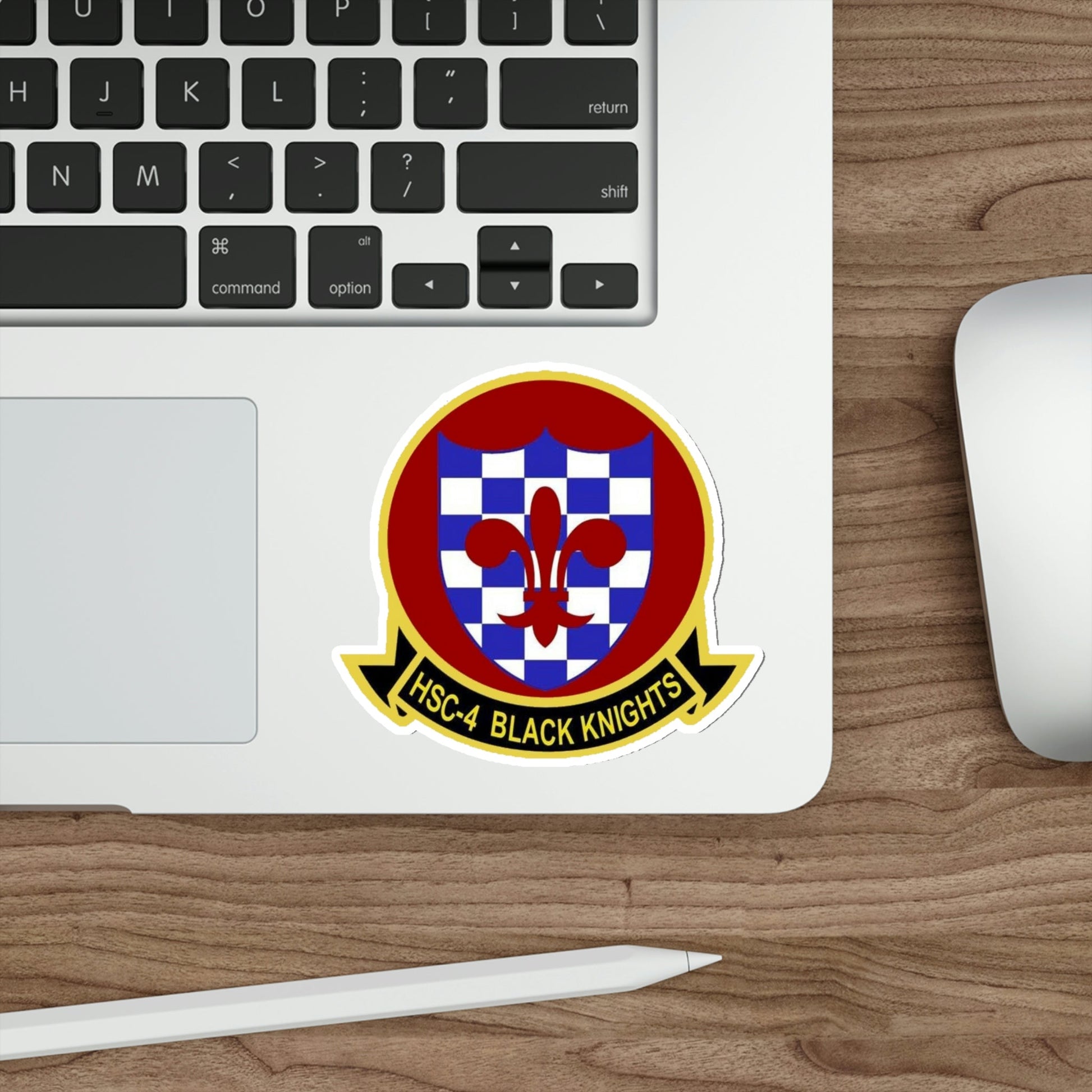 HSC 4 Helicopter Sea Combat Squadron 4 ‘Black Knights’ (U.S. Navy) STICKER Vinyl Die-Cut Decal-The Sticker Space