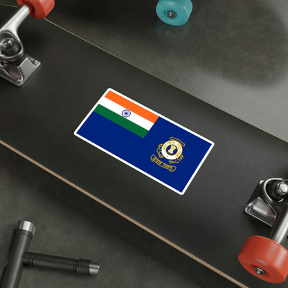Indian Coast Guard Flag (India) STICKER Vinyl Die-Cut Decal-The Sticker Space