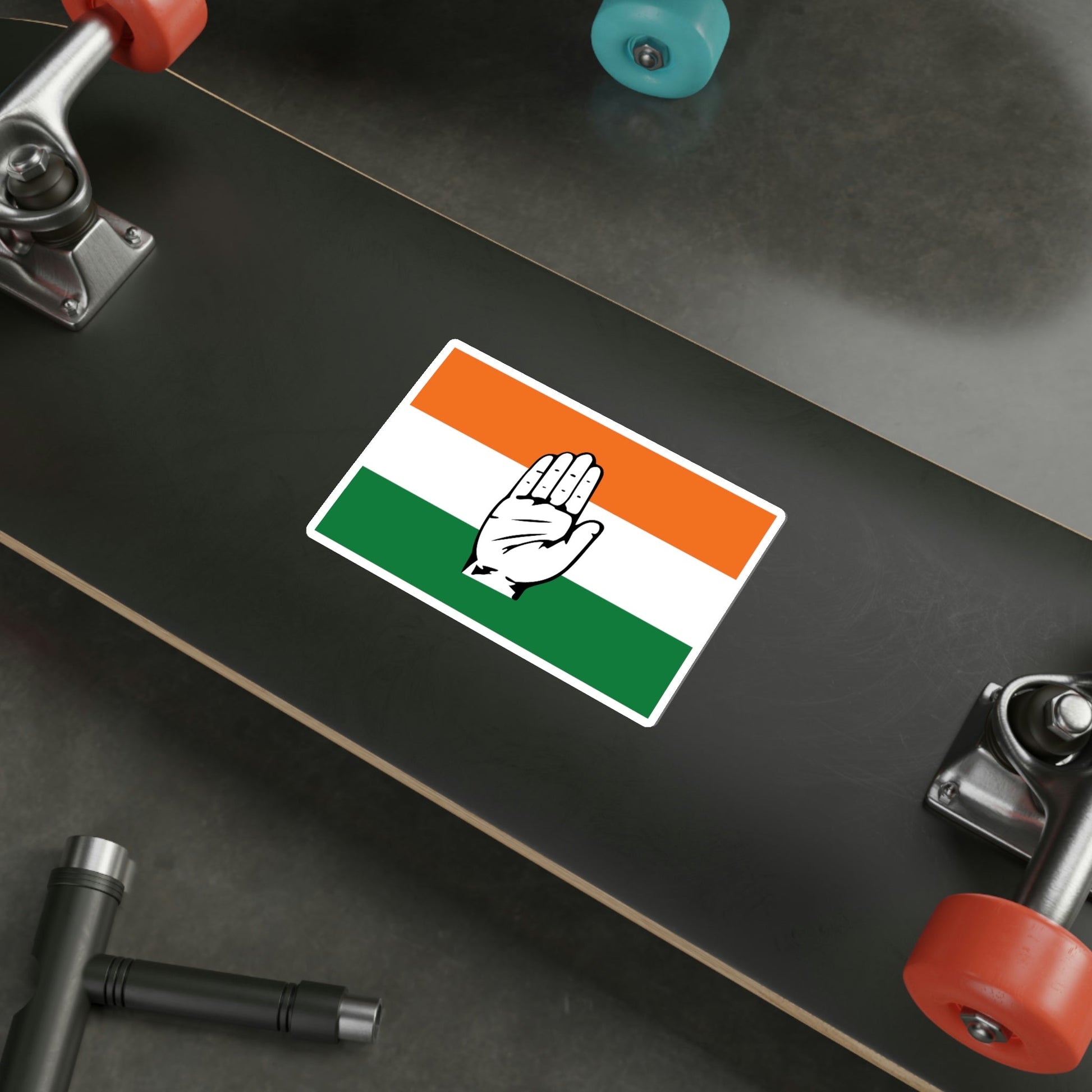 Indian National Congress Flag (India) STICKER Vinyl Die-Cut Decal-The Sticker Space