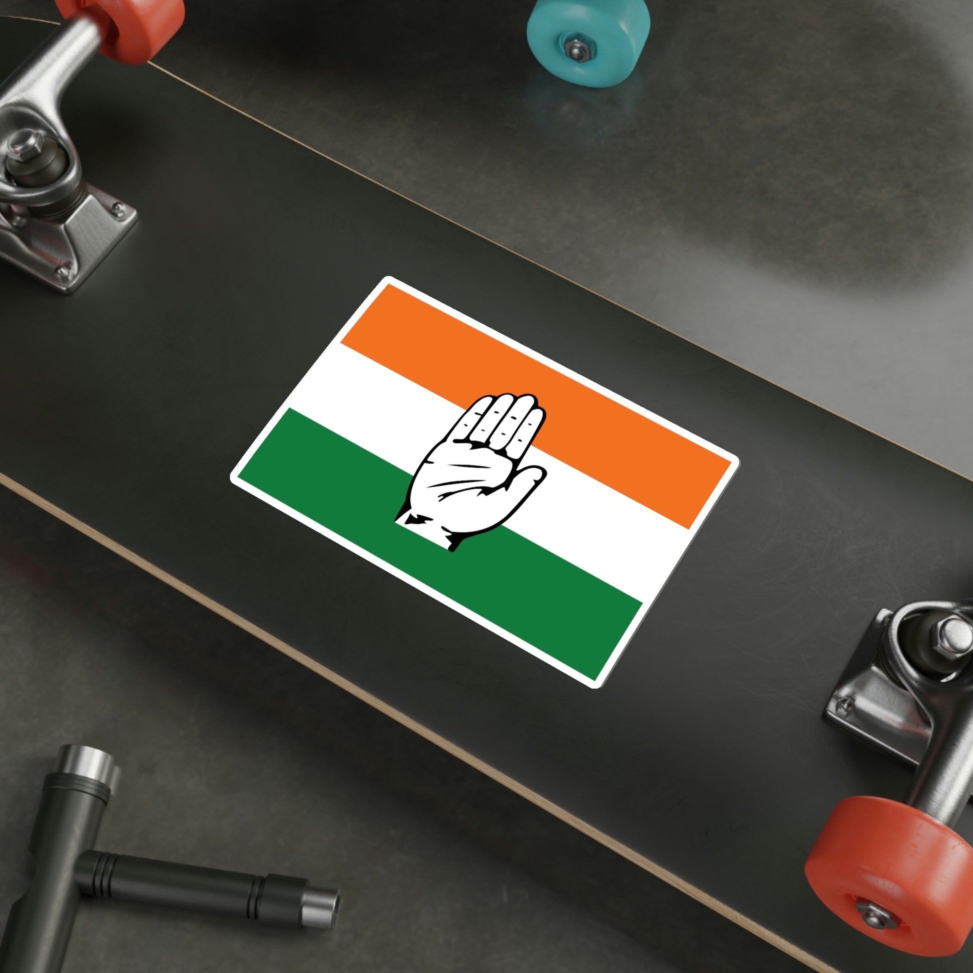 Indian National Congress Flag (India) STICKER Vinyl Die-Cut Decal-The Sticker Space