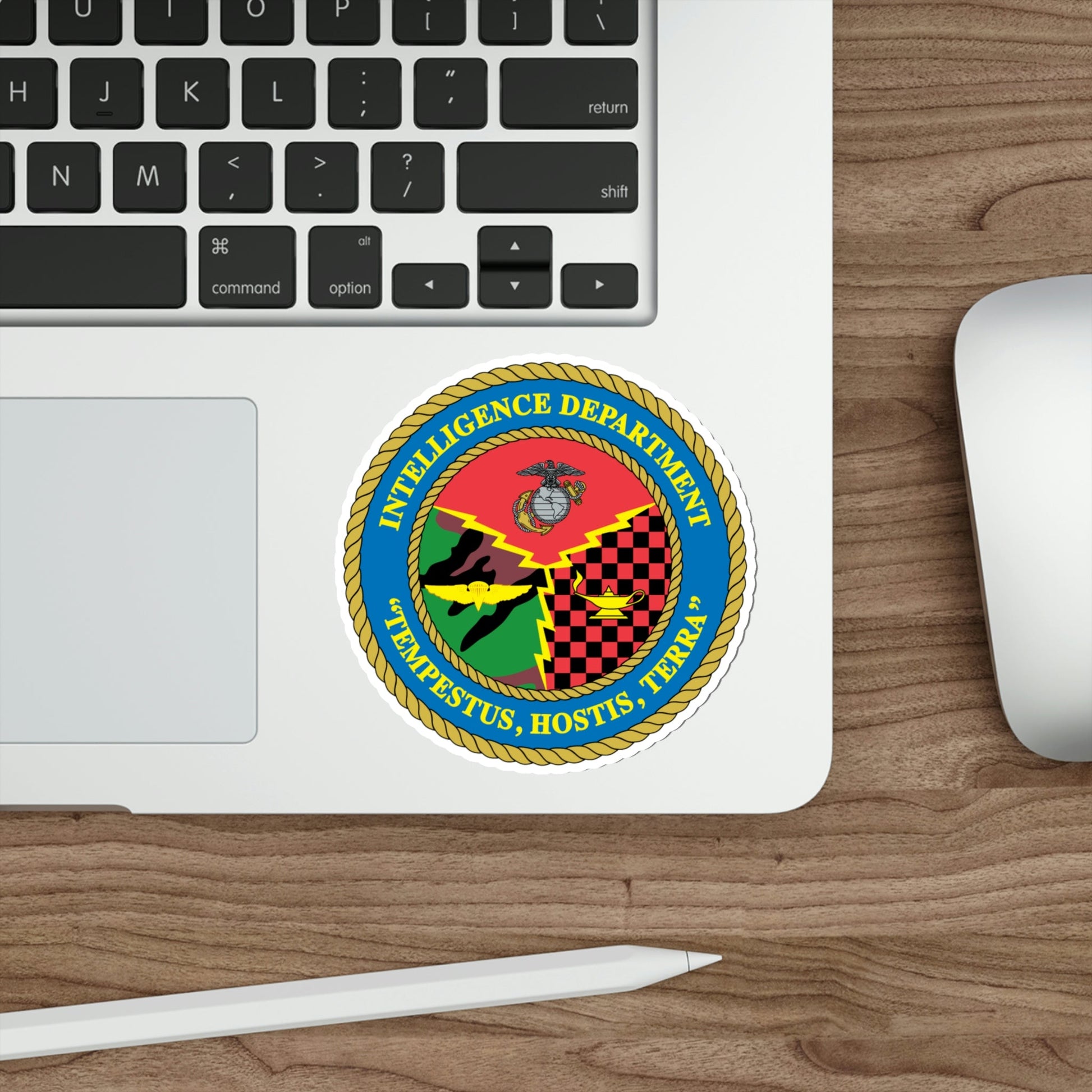 Intelligence Department Tempestus Hostis Terra (USMC) STICKER Vinyl Die-Cut Decal-The Sticker Space