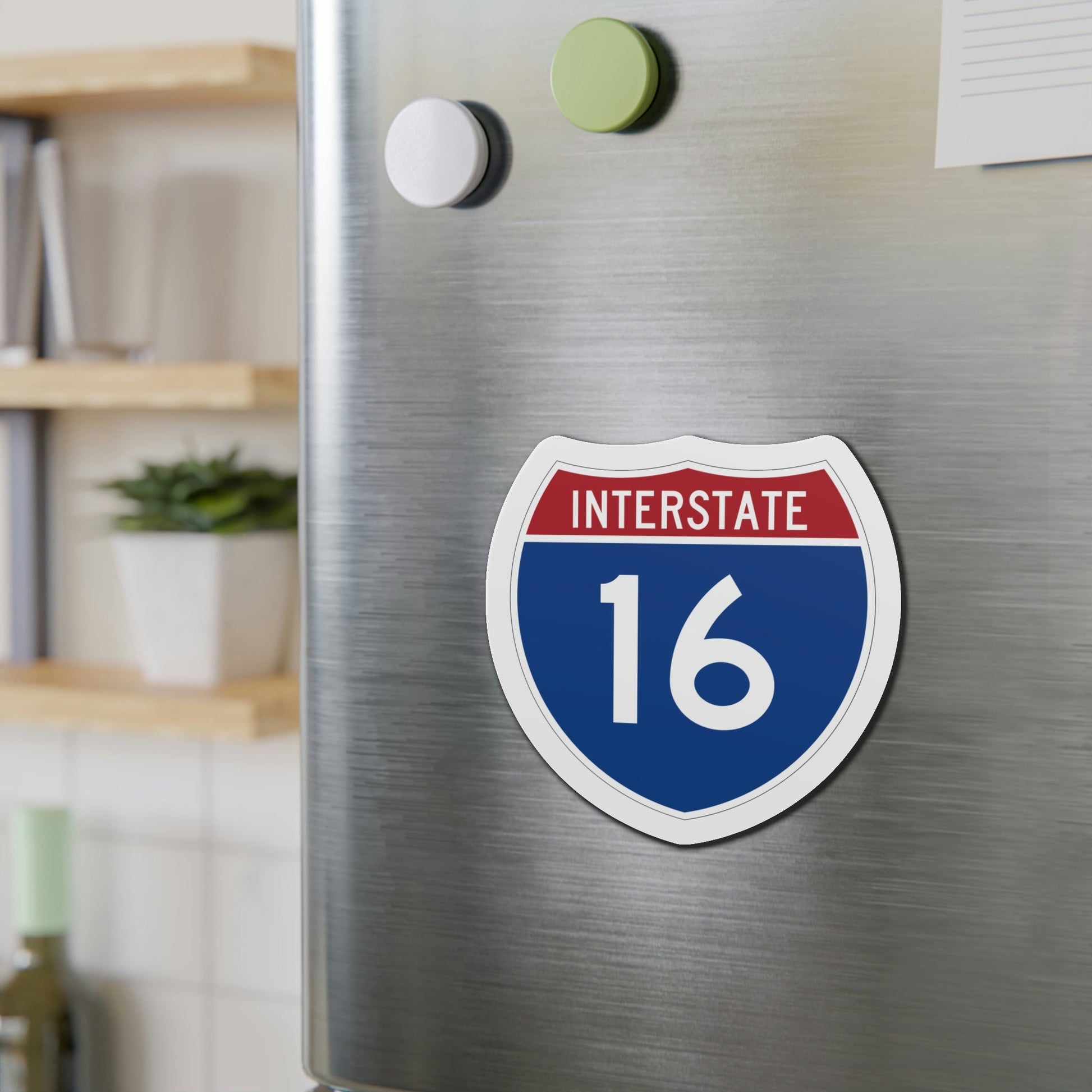 Interstate 16 (U.S. Highways) Die-Cut Magnet-The Sticker Space