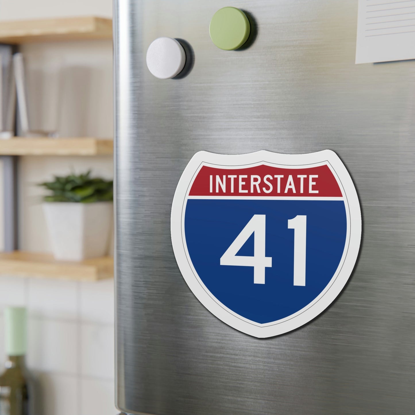 Interstate 41 (U.S. Highways) Die-Cut Magnet-The Sticker Space