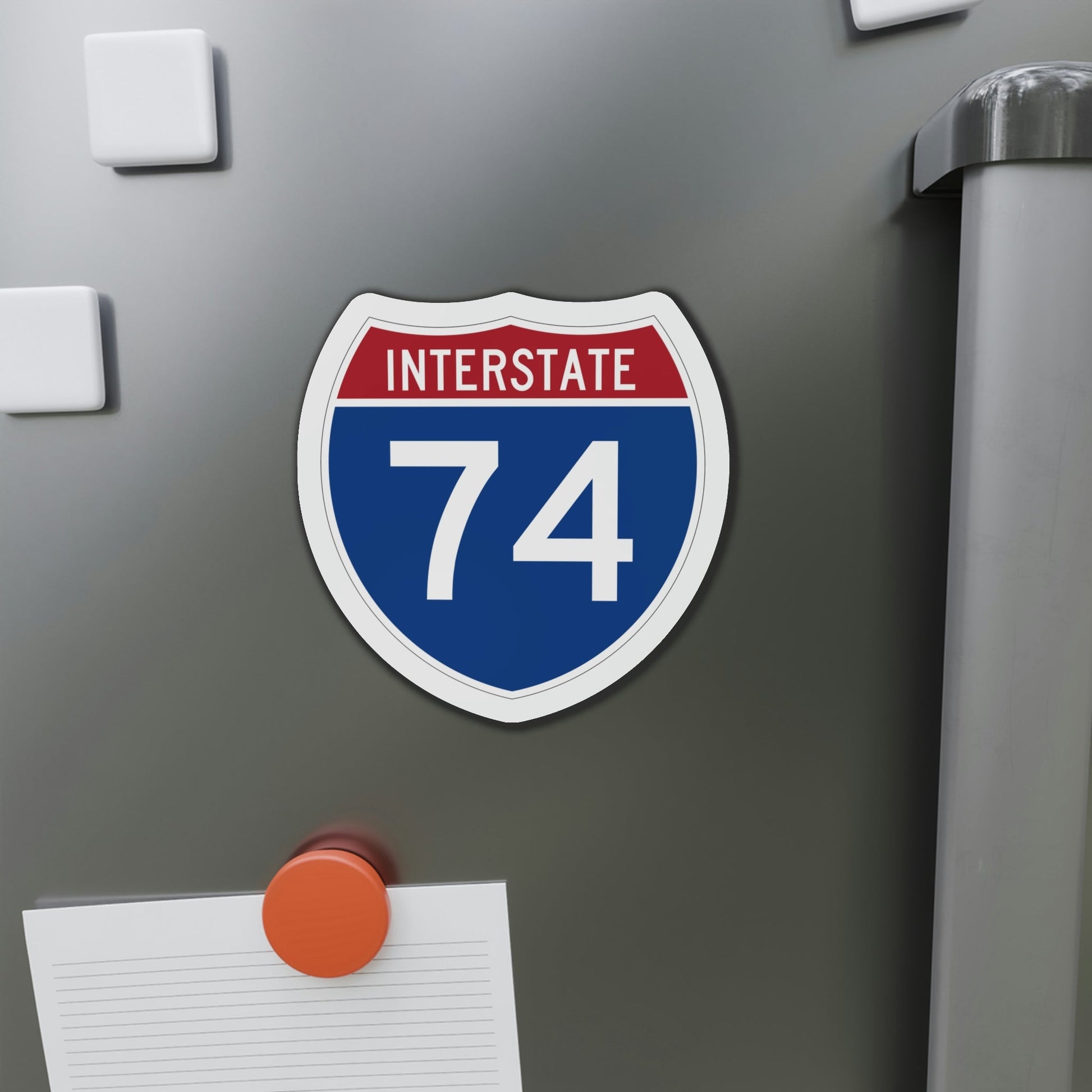 Interstate 74 (U.S. Highways) Die-Cut Magnet-The Sticker Space