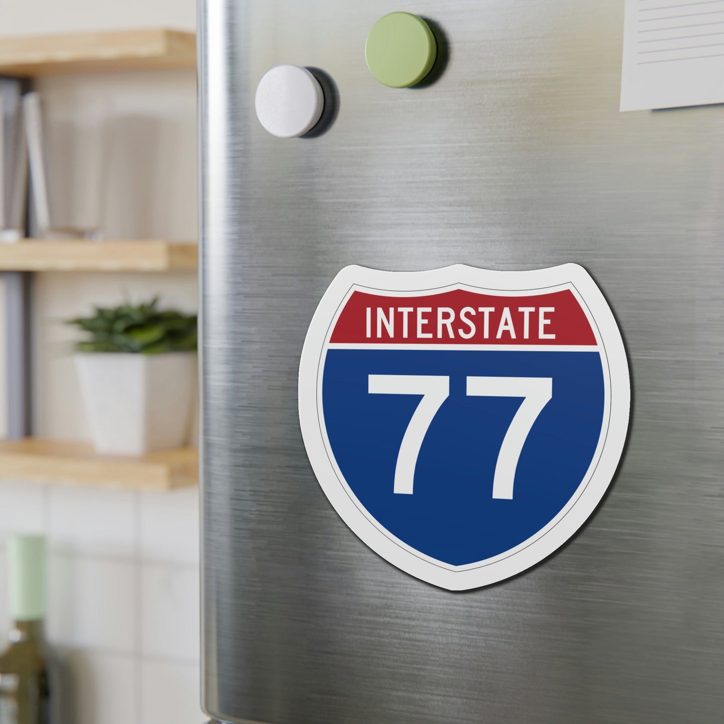 Interstate 77 (U.S. Highways) Die-Cut Magnet-The Sticker Space