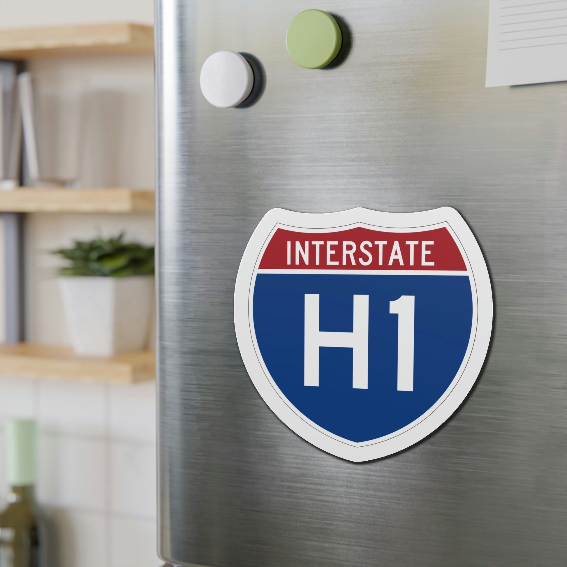 Interstate H1 (U.S. Highways) Die-Cut Magnet-The Sticker Space