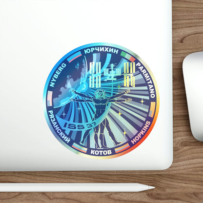 ISS Expedition 37 (NASA) Holographic STICKER Die-Cut Vinyl Decal-The Sticker Space