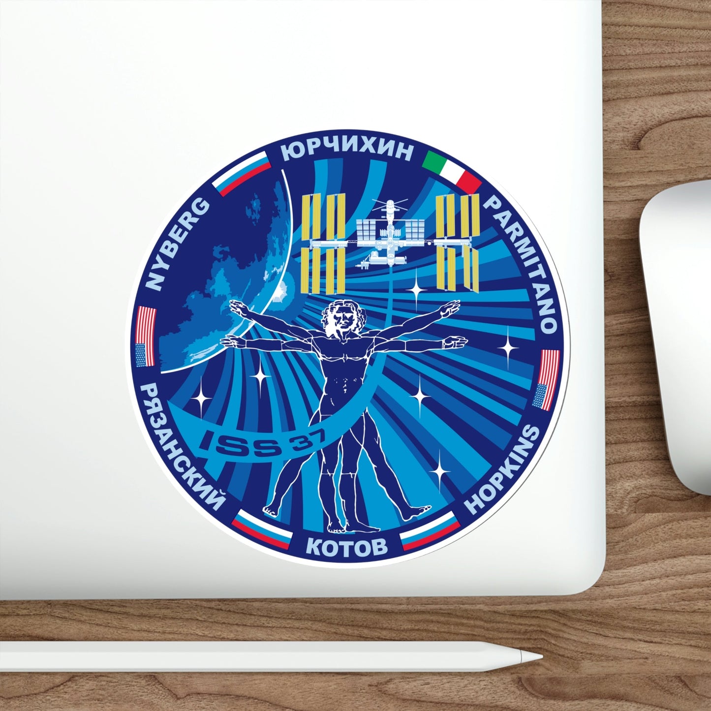 ISS Expedition 37 (NASA) STICKER Vinyl Die-Cut Decal-The Sticker Space