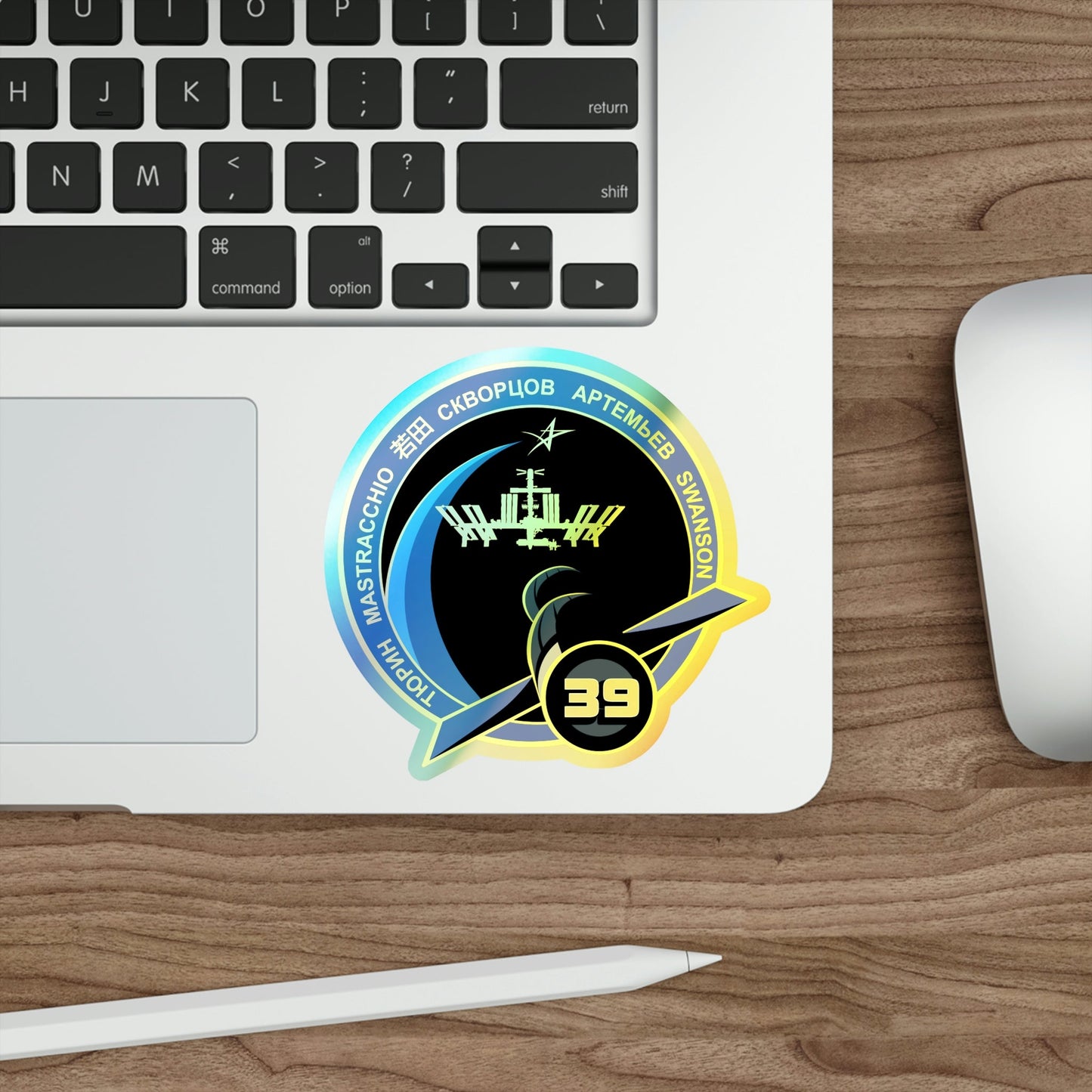 ISS Expedition 39 (NASA) Holographic STICKER Die-Cut Vinyl Decal-The Sticker Space