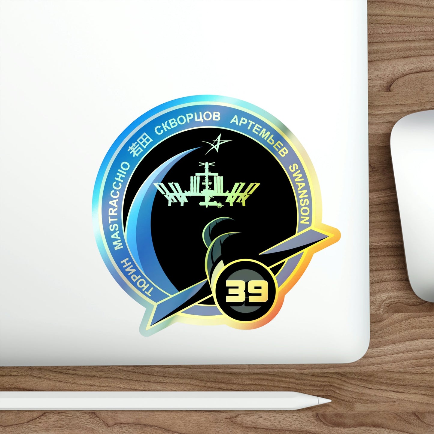 ISS Expedition 39 (NASA) Holographic STICKER Die-Cut Vinyl Decal-The Sticker Space