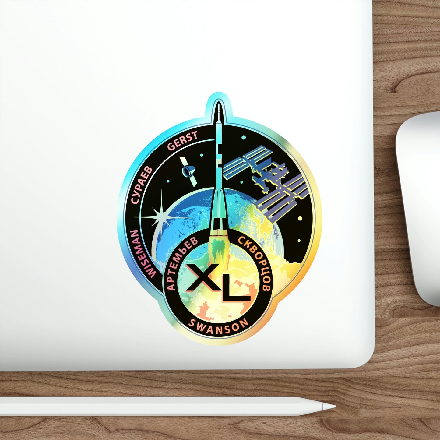 ISS Expedition 40 (NASA) Holographic STICKER Die-Cut Vinyl Decal-The Sticker Space