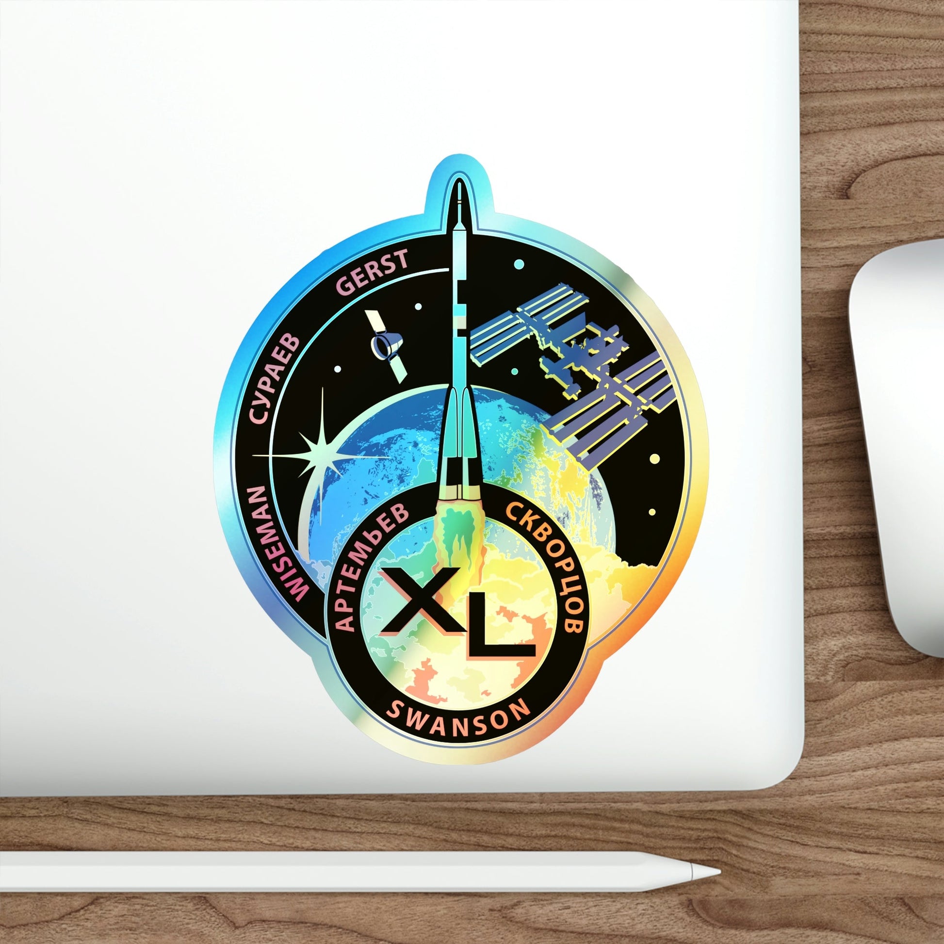 ISS Expedition 40 (NASA) Holographic STICKER Die-Cut Vinyl Decal-The Sticker Space