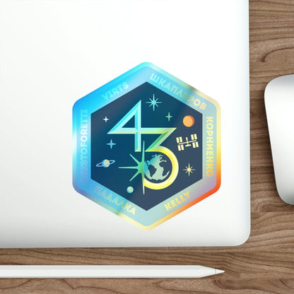 ISS Expedition 43 (NASA) Holographic STICKER Die-Cut Vinyl Decal-The Sticker Space