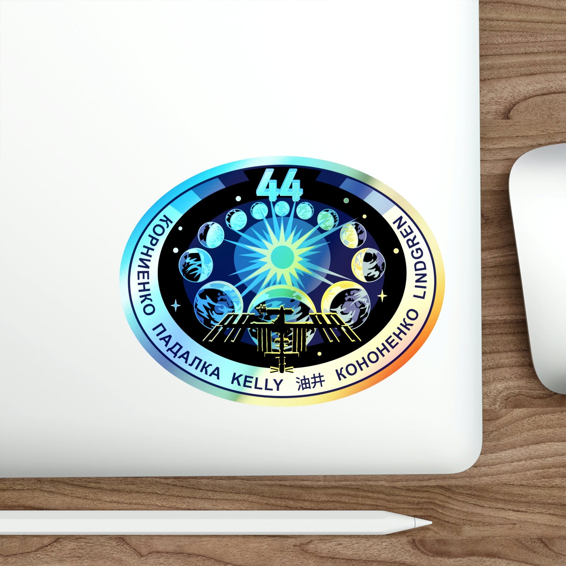 ISS Expedition 44 (NASA) Holographic STICKER Die-Cut Vinyl Decal-The Sticker Space