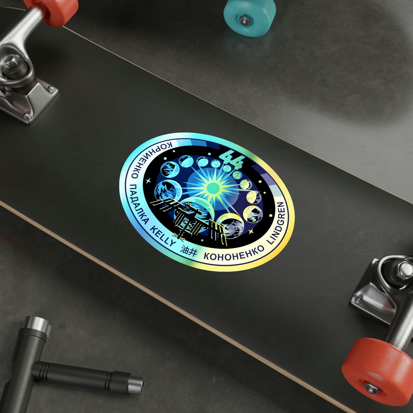 ISS Expedition 44 (NASA) Holographic STICKER Die-Cut Vinyl Decal-The Sticker Space