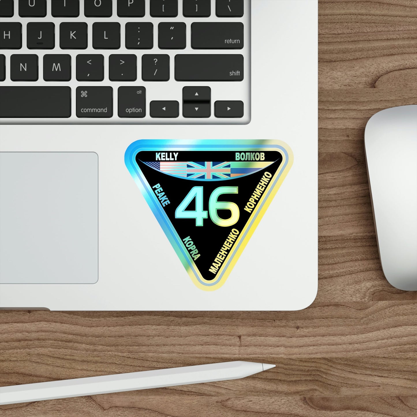 ISS Expedition 46 (NASA) Holographic STICKER Die-Cut Vinyl Decal-The Sticker Space