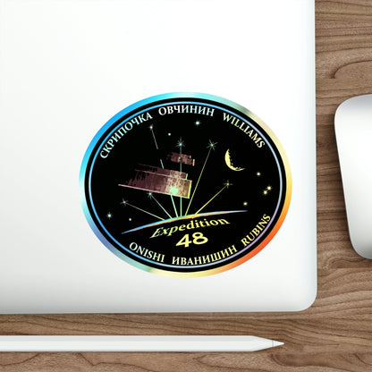 ISS Expedition 48 (NASA) Holographic STICKER Die-Cut Vinyl Decal-The Sticker Space