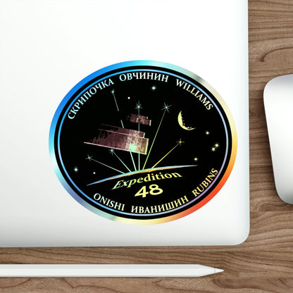 ISS Expedition 48 (NASA) Holographic STICKER Die-Cut Vinyl Decal-The Sticker Space