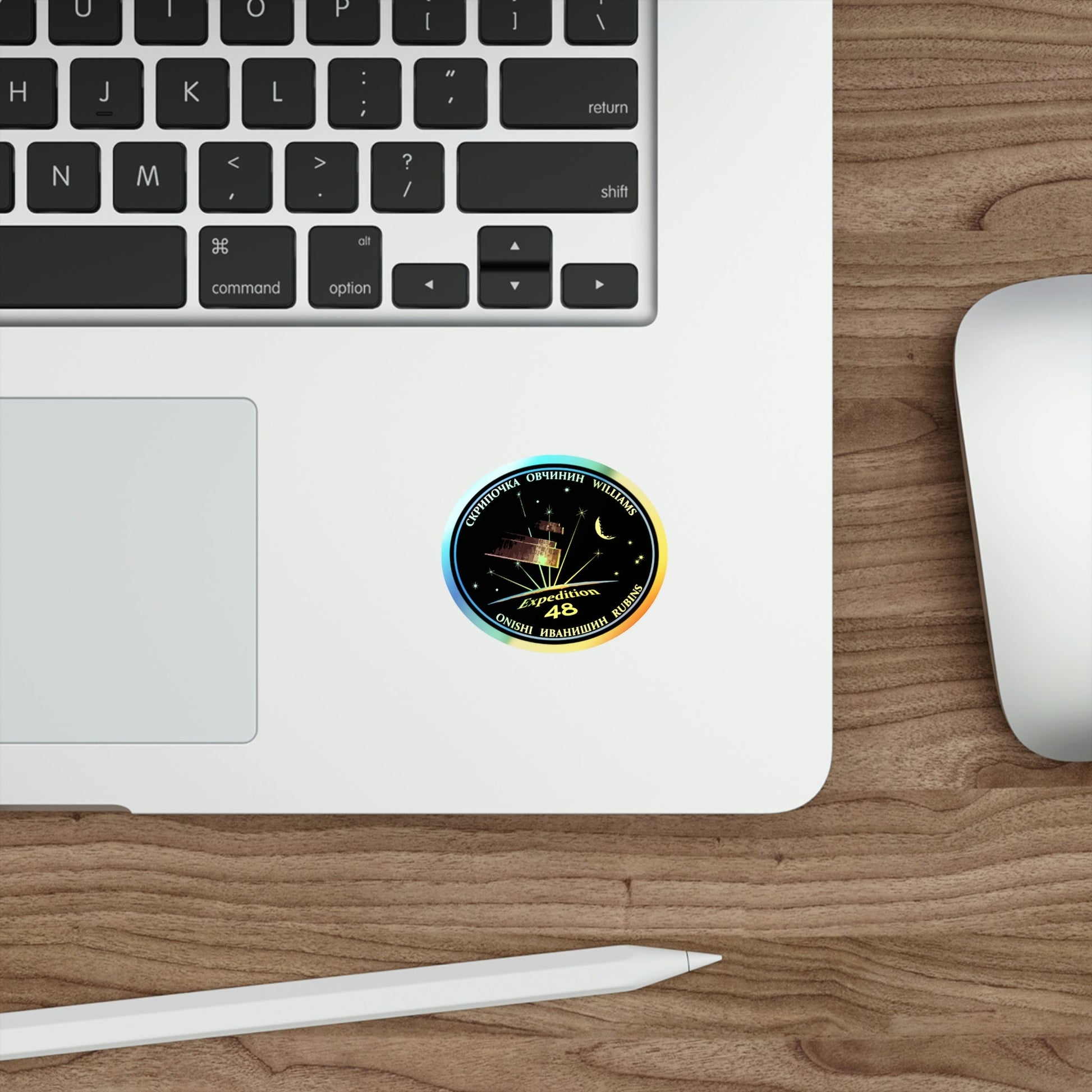 ISS Expedition 48 (NASA) Holographic STICKER Die-Cut Vinyl Decal-The Sticker Space