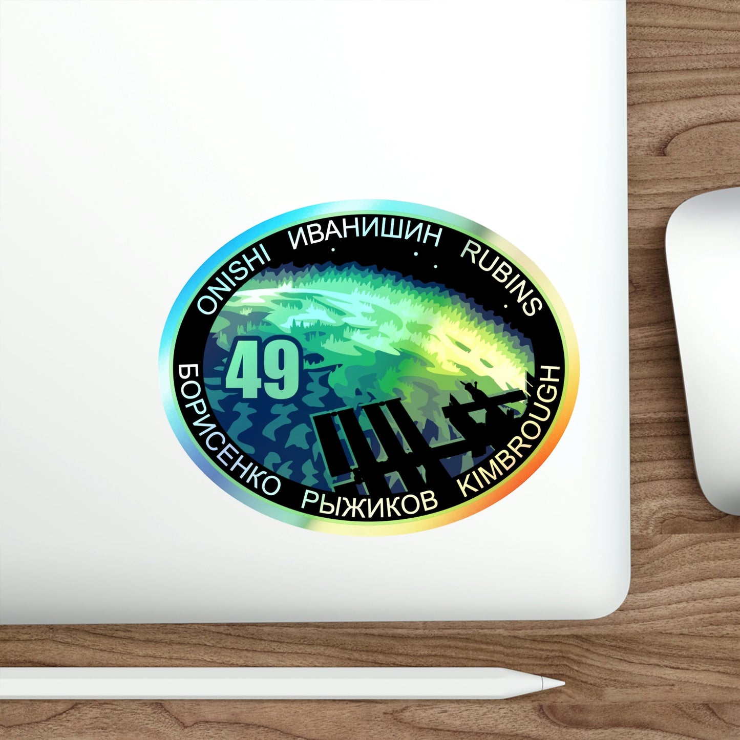 ISS Expedition 49 (NASA) Holographic STICKER Die-Cut Vinyl Decal-The Sticker Space