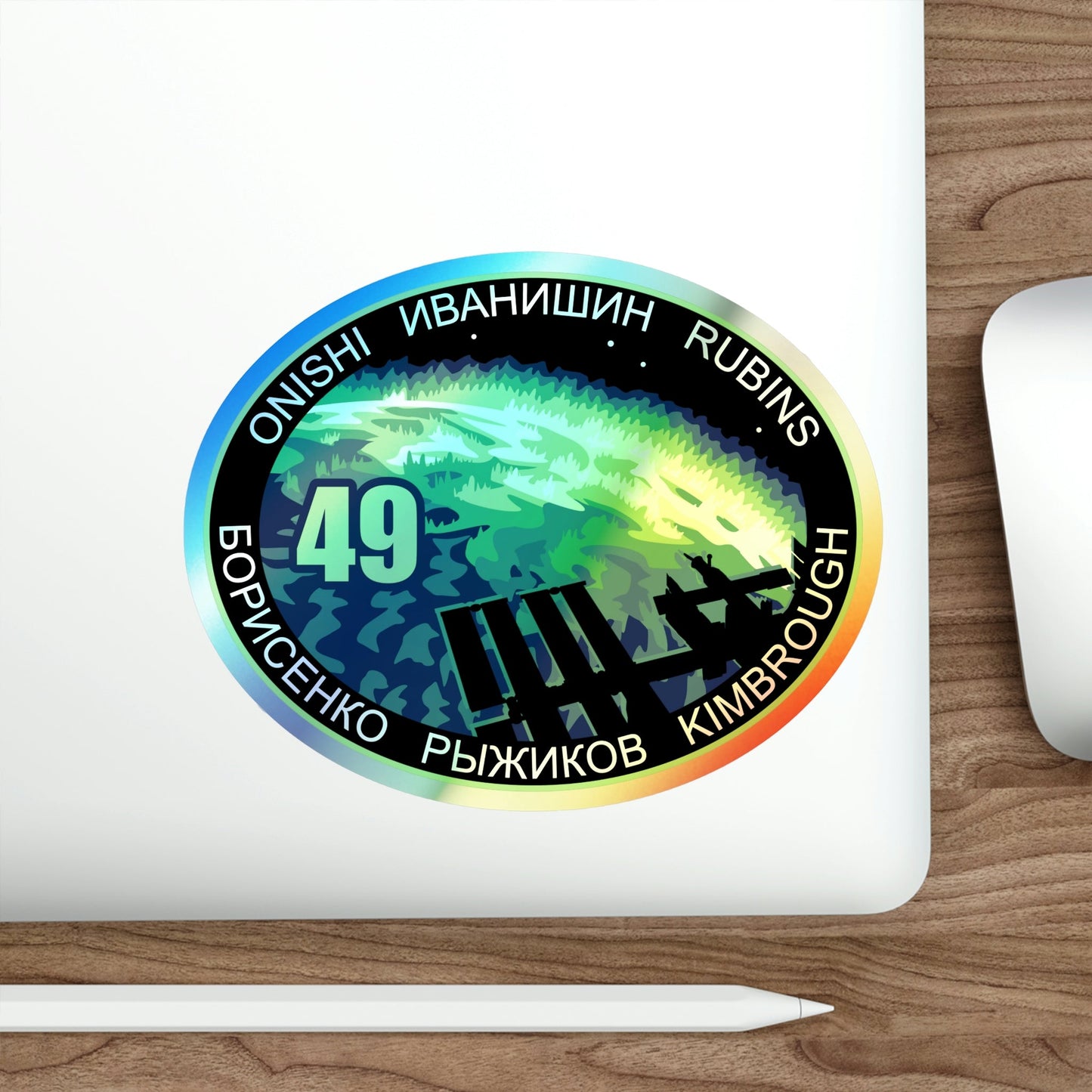 ISS Expedition 49 (NASA) Holographic STICKER Die-Cut Vinyl Decal-The Sticker Space